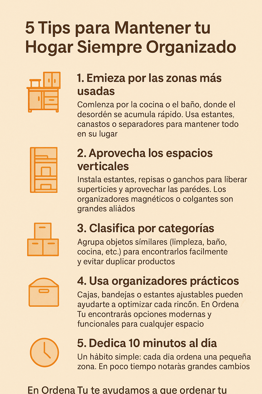 5 Tips para Mantener tu Hogar Siempre Organizado