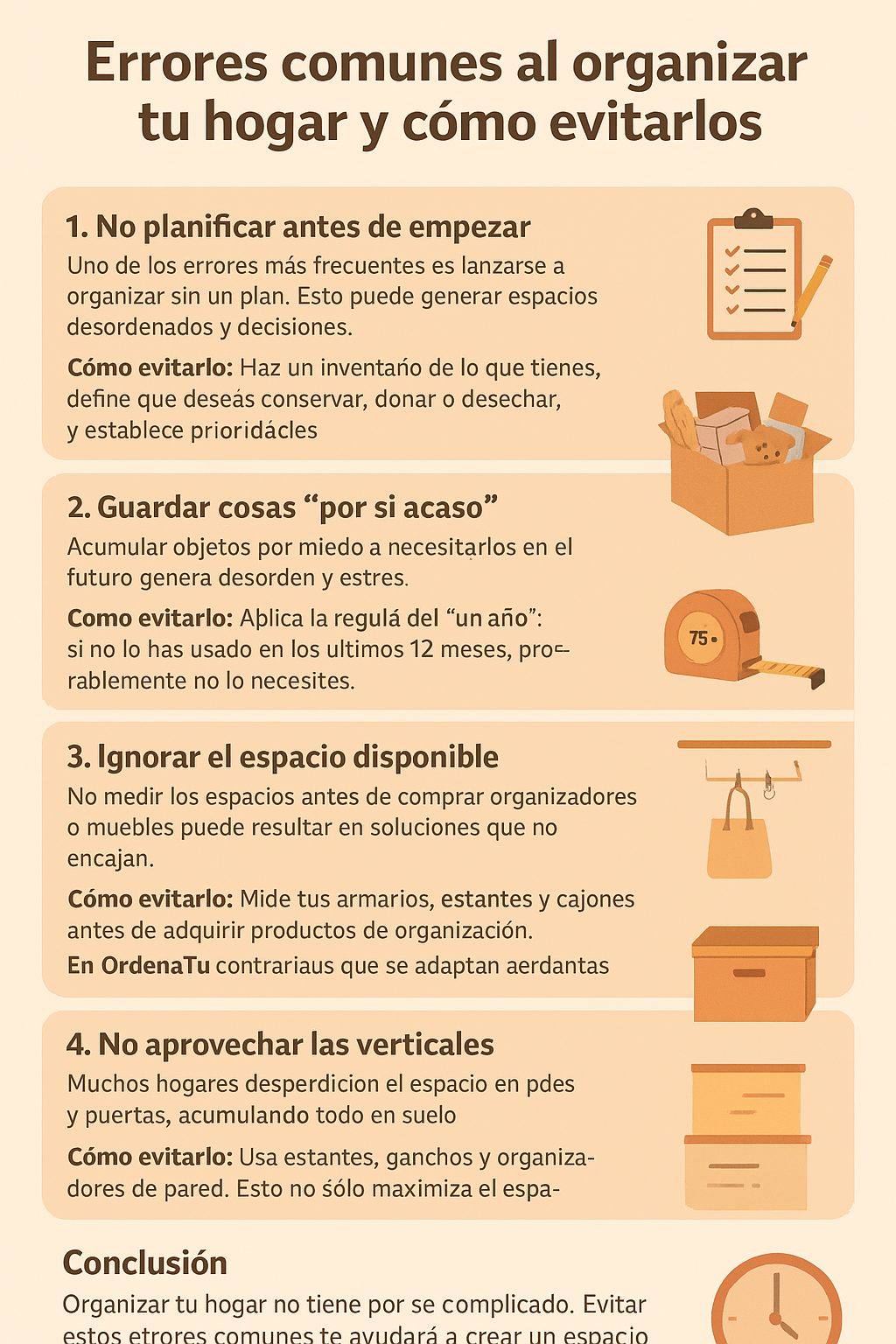 Errores comunes al organizar tu hogar y cómo evitarlos