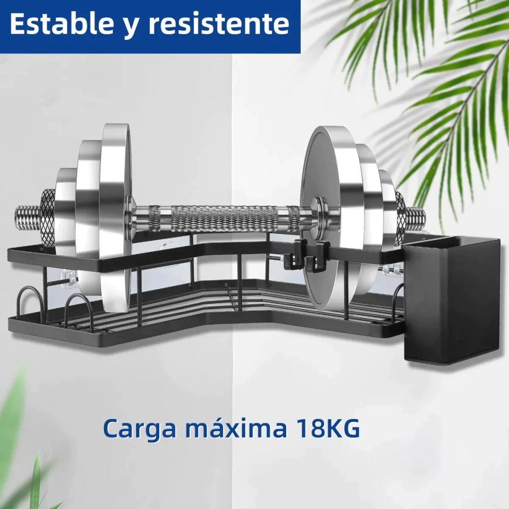 Set 2 Esquineros Inoxidables para Baño - Fáciles de Instalar, Sin Taladro