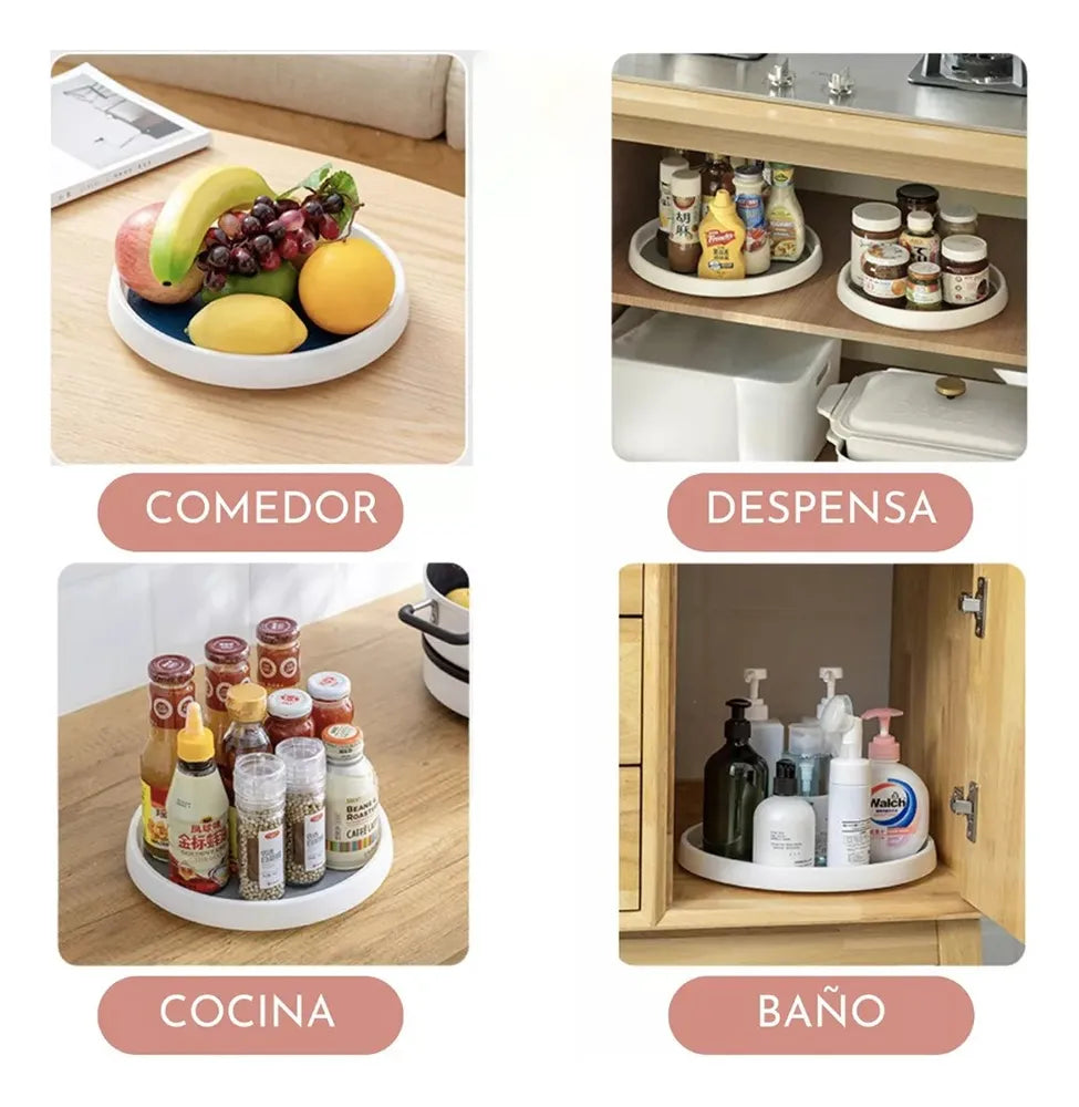 Organizador Giratorio 360° – Base Antideslizante Multiuso